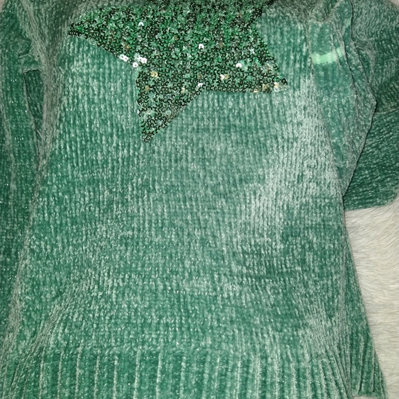 Epic thread sequin star girls  sweater XL - Picture 3 of 8